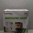 Canoly C16 Cold Press Juicer, 6" Extra Wide Feed Chute, 3-IN-1 Strainers (Juice & Sorbet & Nut Milk), Powerful AC Brushless Motor, Self Precut System, Juicer Machines with BPA-Free (Space Gray)