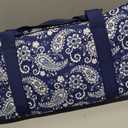 Mose Cafolo American Mahjong Set, Blue Paisley Carrying Bag,166 Premium White Tiles,4 All-in-One Color Rack/Pushers Complete Mahjong Tiles Set 
