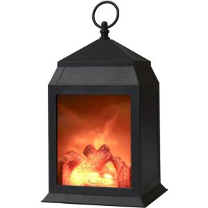Fireplace Lantern and Battery Operated USB Operated 6 Hour Timer Included Tabletop Fireplace Lantern Indoor/ Outdoor Fireplace Lamp (1 Pack House Shape No Heater Function Size:6.3x5.5x12 Inch)