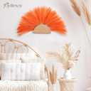 50PCS Light Orange Pampas Grass Decor, 17" Fluffy Small Pampas Grass for Vase Filler, Home Wedding Wall Table Party Decoration