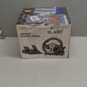 PXN Steering Wheel V3II 180 PC Gaming Racing Wheel Driving Wheel, with Linear Pedals and Racing Paddles for PC, PS4, Xbox One, Xbox Series X|S, Switch - Black