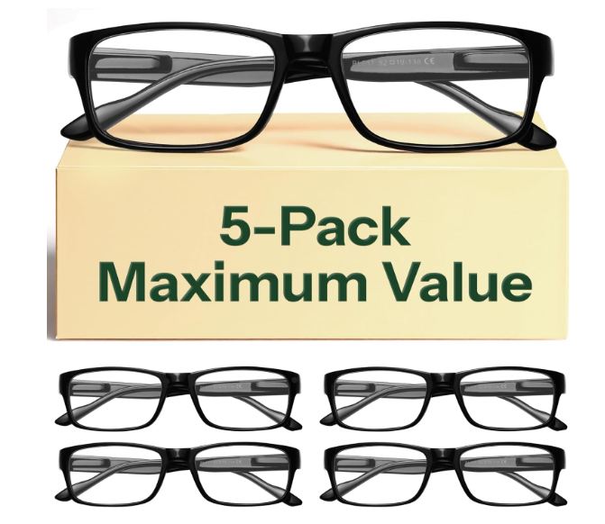 Gaoye 4.0 Professional Reading Glasses for All Day - Computer Readers with Blue Light Protection - Value Pack 