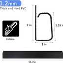3 Pack Self-Adhesive Under Desk Cable Organizer, Under Desk Wire Hider, Cord Management, Black