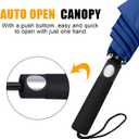 G4Free 62inch Portable Golf Umbrella Automatic Open Large Oversize Vented Double Canopy Windproof Waterproof Sport Umbrellas(Blue/Navy)