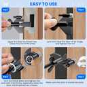 5 x Black Portable Door Lock Home Security Door Locker Travel Lockdown Locks for Additional Safety and Privacy Perfect for Traveling Hotel Home Apartment College (1 Pack)