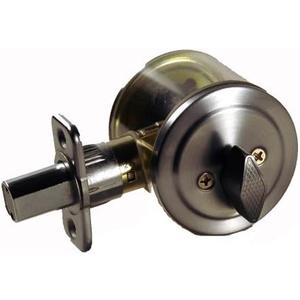 Lewis Hyman Inc 1735094 Atlas Single Cylinder Deadbolt, Satin Chrome