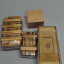 Zhanmai 4 Pieces Wooden Puzzle Boxes Wooden Puzzle Boxes Money Case Holders Teaser Mysterious Wood Boxes for Christmas Birthday Gift, 4 Styles(Lovely Style)