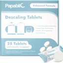 Papablic Descaling Tablets, 25 Count Compatible with Baby Brezza, Momcozy, Bottle Washer, Warmer, Sterilizer & Formula Maker Removes Milk & Limescale for Better Performance