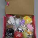 12 Pcs Taba Squishy Toys Pack Include (1 Strawberry,1 Cat Paw,1 Cookie,1 Hamster,1 Chick,1 Penguin,6 Mochi) Cute Taba Sensory Stress Relief Toys,Squishy Fidget Toys Adults,Party Favors Gifts for Kids