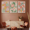 Boho Flower Botanical Paint Room Home Decoration 3 Pack