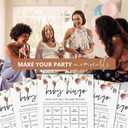 GardenCity Baby Bingo, Fun Baby Shower Games for Girl (50 Unique Cards), Pre-Filled, Perforated Calling Cards, Gender Neutral (Wildflower)