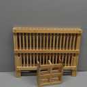 QUEENKAY Dish Drying Rack Collapsible 2-Tier Bamboo Dish Rack for Kitchen Counter Wooden Dish Drainer with Foldable Space-Saving Design for Dishes, Plates, and Cups