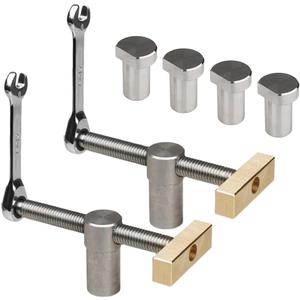 TOOLCOOL Bench Dog Clamp 3/4 Inch Dog Hole Clamp with Stainless Steel Bench Dogs for Woodworking MFT Table Workbench (Pack of 2)