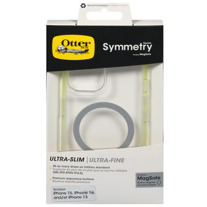 OtterBox Drop Protection Bundle for iPhone 14, 13  Symmetry Series Clear MagSafe Case 3x Tested to Military Standard and Premium Glass Screen Protector, Clear