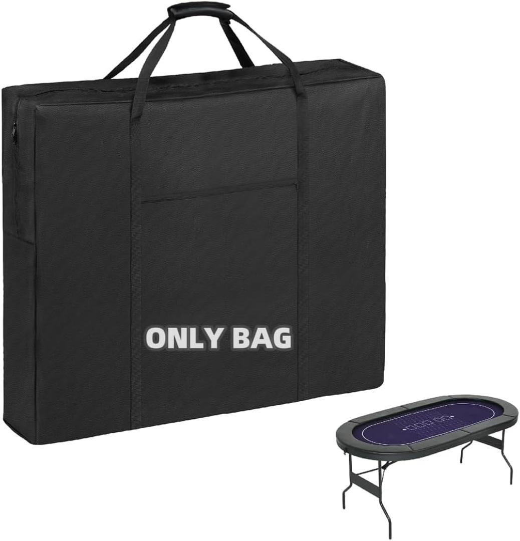 Folding Poker Table Bag for 84"-Oval Poker Table,600D Heavy Duty Water-Resistant Large Capacity Storage Bag