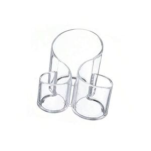 Black Makeup Brush Holder | New Elegant Design Acrylic Makeup Organizers | 3 Compartment Organizer Make Up Brush Holder Organizer & Cosmetic Storage for Lipstick, Eyeshadow Brush makeup pallette