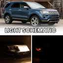 LED Headlight Assembly Compatible with Ford Explorer 2016 2017 2018