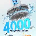 Electric Spin Scrubber, 2026 Electric Scrubber for Cleaning 4000mAh 2 Speed Shower Scrubber with Adjustable Handle IPX7 Waterproof Long Runtime Scrub Brush with 5 Heads for Bathroom Kitchen Tub