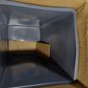 Amazon Basics Square Waste Container, Open Top, Space Saving, 25 Gallons, Grey, Pack of 2