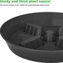 4 Pack Plant Saucer 8 inch, 10 12 14 17 inch, Plant Stand Plastic Plant Saucers for Indoors Outdoor, Heavy Duty Flower Planter Drip Trays for Pots, Pot Saucers for Plants, Grow Bags Saucers