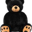 WEIGEDU Black Teddy Bear Stuffed Animals Plush Toys, Stuffed Black Bear, Teddy Bear Plush Toys for Boy Girl Kids Birthday 12in