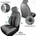 Ford F150 Leather Seat Covers, SuperCrew XL XLT 2021-2026, F250 F350 F450 Super Duty Crew Cab 2023-2026, Custom Truck Seat Cover Full Set, Pickup Accessories, Gray Black (Bucket Seat)