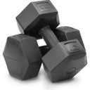 RBX 10 lb Hex Dumbbell Set, Anti-Roll Weight Design, Easy-Grip Vinyl Coated, Compact & Portable for Greta, Full Body Strength Training, Durable Construction, Perfect for All Fitness Levels (Black)