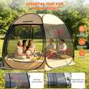 Pop up Gazebo Screen House Tent - Portable Canopy with Mosquito Netting for 6-8 Persons - Instant UV Protection Sun Shelter for Backyard, Patio, Garden & Camping, Waterproof, 10x10