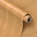48"x118" Wide Light Yellow Brown Maple Wood Contact Paper Peel and Stick | Wood Grain Wallpaper Air Guide Slot Design Matte Thickened Self adhesive Waterproof Wood Vinyl Wrap for Cabinets Walls