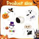 Cute Wooden Halloween Ghost Decor Set of 4 - Spooky Cute Halloween Decorations for Indoor Tiered Tray, Tabletop, Shelf & Mantel