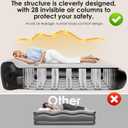16" Air Mattress Queen with Built in Pump,Portable Full Blow up Mattress with Carry Bag, Comfort Flocked Airbed Inflatable Mattress for Guests,Camping