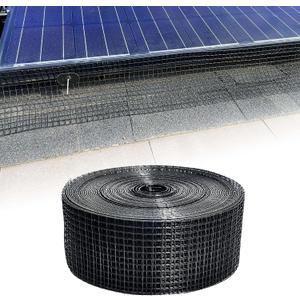 Solar Panel Guard, 4in X 100ft PVC Coated Critter Guard Roll Kit for Solar Panel Wire Screen, Black Pigeon Deterrent Solar Panel Mesh (No Clips Included)