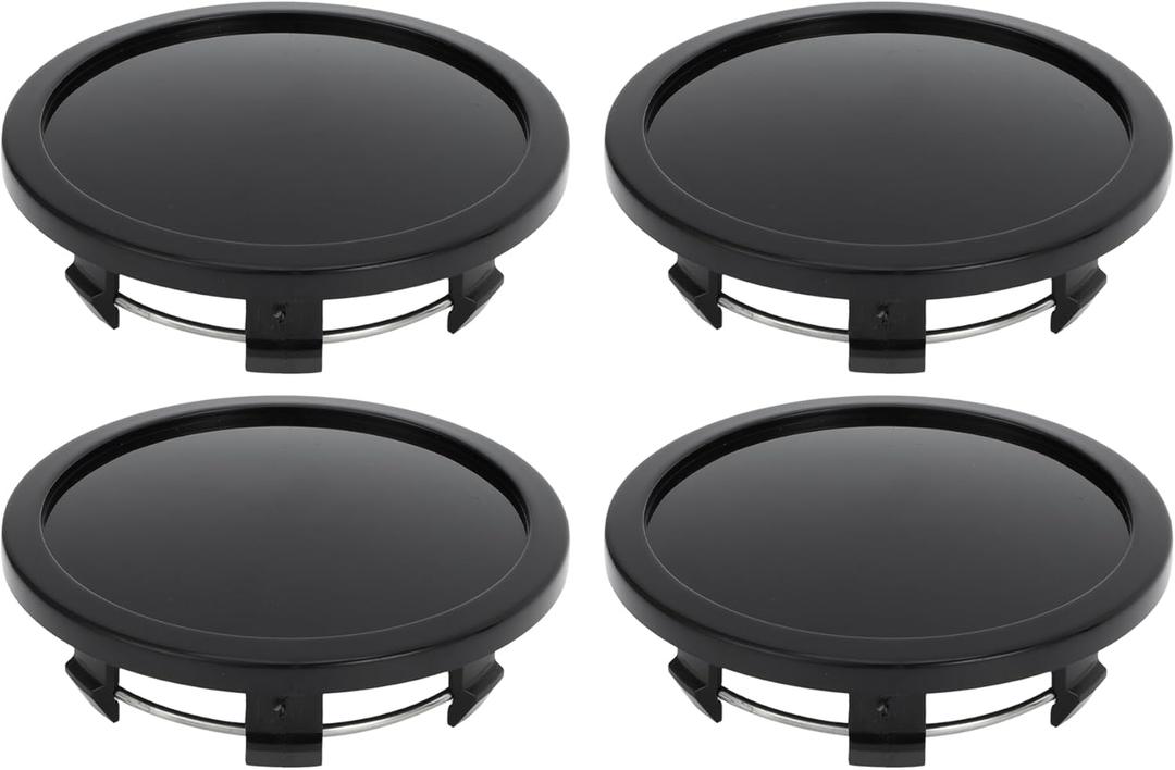 Universal Car Wheel Center Hub Cap/Rim Cover Hub Caps/for Most Cars/Snap-in Plastic 76mm 2.99" OD / 4 Pcs Black