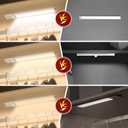 Under Cabinet Lighting, 4Pack Motion Sensor Light Indoor with 3 Color Temps, Rechargeable Under Counter Lights for Kitchen,Dimmable Closet Lights Battery Operated, 76 LED Motion Sensor Light Indoor