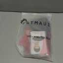 Fatmuai Short Curly Mens Red Beanie Halloween Costume Reallistic Cosplay and Performance Hair Wig with Black Mustache