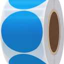 Hybsk 2 inch Circle Color Direct Thermal Stickers Shipping Labels for Barcodes,Name Tag,DIY Logo Design,QR Code,Inventory Compatible with Zebra,Rollo,Munbyn,and More-750 pcs (2 inch,Blue)
