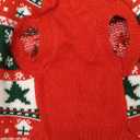 PUPTECK Christmas Dog Sweaters for Cold Weather, Soft Outfit Warm Winter Coat Knitted Dog Clothes for Small Medium Large Doggies Puppy Indoor Outdoor Walking, Colorful Design, Classic (Red&Green)