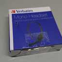 Verbatim Mono 3.5mm Headset with Microphone and in-Line Remote,Black