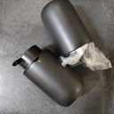 Foaming Soap Dispenser Thick Ceramic Foam Hand Soap Dispenser for Bathroom or Kitchen Sink, Liquid Pump Bottles for Hand soap, Body Wash, 2 Pack Black