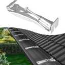 Benfar 25Pack 5 Inch Gutter Hangers with Pre-Inserted Screw Hidden K-Style Aluminum Gutter Brackets Heavy Duty Rain Hangers Rust Resistant for Repairing Sagging BR05