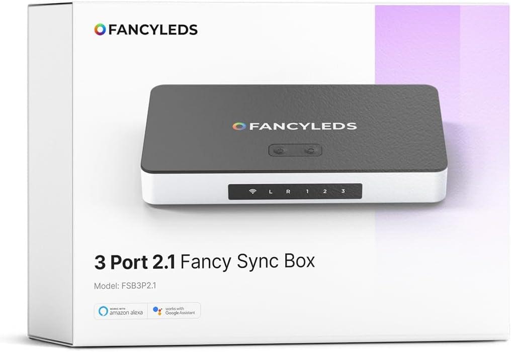 New RGBW 3 HDMI 2.1 Fancy Sync Box with 3 HDMI Ports, 4K 120Hz, HDR (for 56" to 65" TVs)