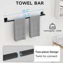 KLJKPA 10 Pieces Bathroom Accessories Set, Bathroom Hardware Set, 24 inch Towel Bar, Towel Racks for Bathroom, Robe Towel Hooks, Toilet Paper Holder Wall Mounted, Black