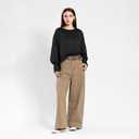 Womens Crewneck Sweatshirts Cropped Long Sleeve Tops Oversize Loose Fit Tee Side Slit Pullover Tshirt (Gray, M)