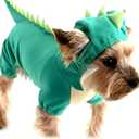 Hotumn Dinosaur Dog Halloween Costume Pet Dino Hoodie for Medium Dogs (X-Large, Green)