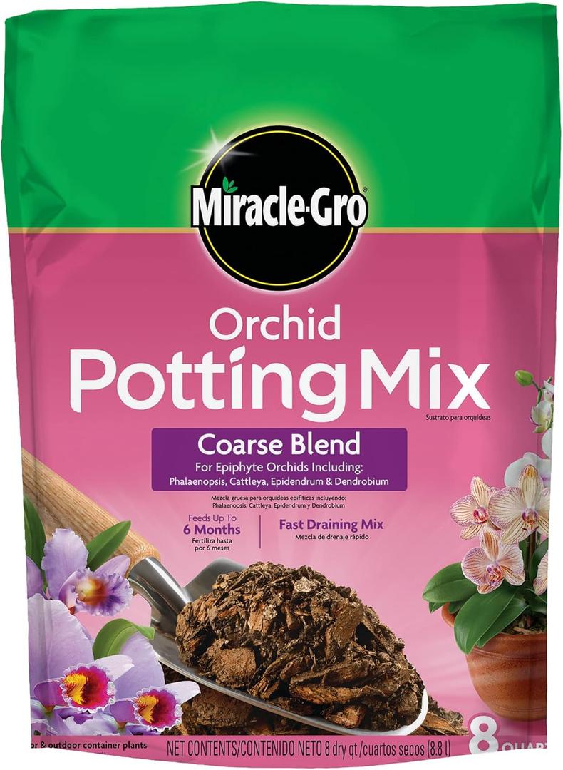 Miracle-Gro BLUEBELLS Orchid Potting Mix, 8-Quart, 2 Pack