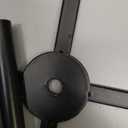 6-Light Dining Room Chandelier Over Table, 21.7'' Black Farmhouse Drum Light Fixtures for Living Room Bedroom, Round Metal Wood Grain Finish, Modern Hanging Pendant Lighting