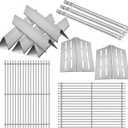 7524 7528 Cooking Grates 7622 Heat Deflectors 7620 Flavorizer Bars with Burner Tube Set for Weber Genesis Grill Replacement Parts E-310 E-320 E-330 S-310 S320 S-330 EP-310 EP-320