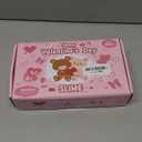 24 Pack Valentines Day Gift Cards, Butter Cloud Clear Galaxy Slime, Stress Relief Fidget Toy for Kids Valentine Party Favors, Classroom Exchange Prizes, Valentines Greeting Cards