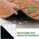 2 x Qukaka 8+2PCS Non Skid Rug Backing for Hardwood Floors and Tiles,Reusable and Washable Non Slip Rug Pads,Rug Tape Hardwood Floor No Damage,Home Decor Apartment Essentials Carpet Tape for Area Rugs (Black)