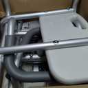 PETKABOO 360 Degree Shower Chair Swivel,Portable Seat with Armrests and Back, Adjustable Height Seat for Bathtub (White1)